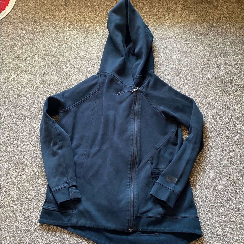 Zip up heavy nike jacket hoodie black medium